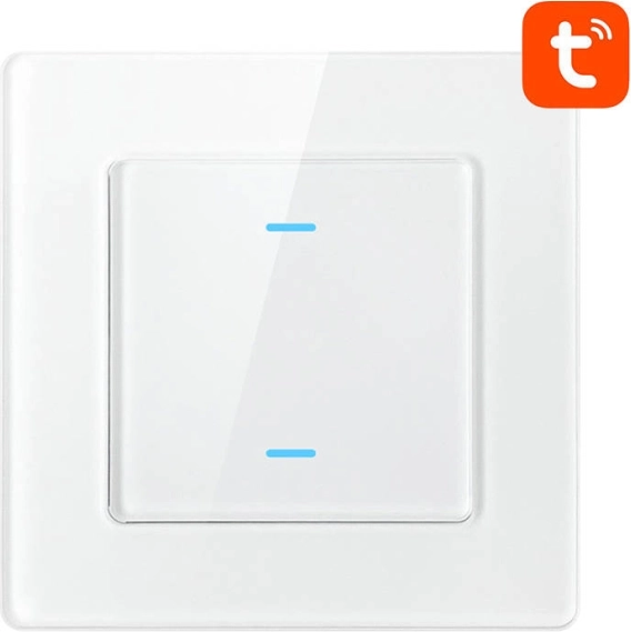 Pametno Wi‑Fi stikalo Avatto 2‑smerno TUYA belo