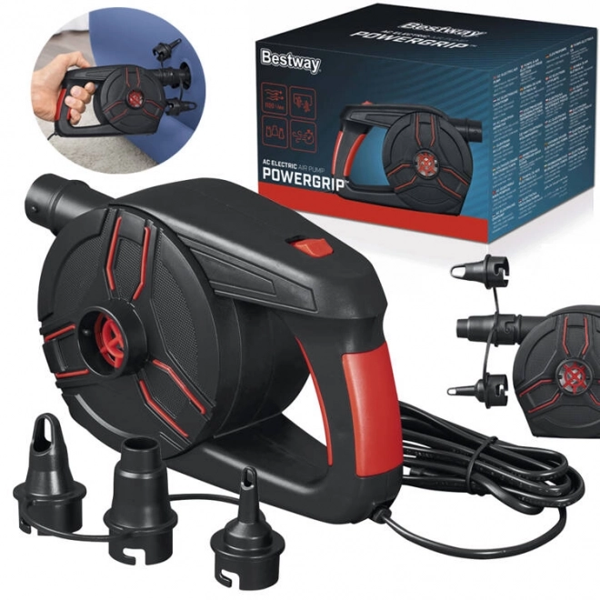 Bestway praktična električna pumpa PowerGrip 3 adapterji 62258