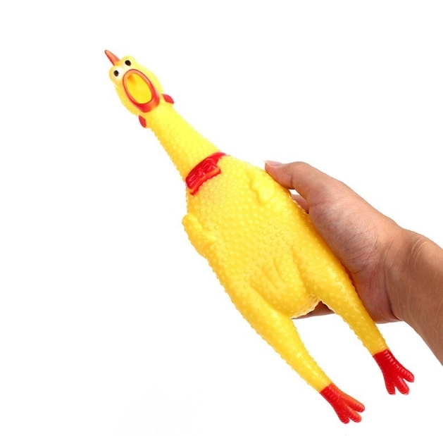 Piskajoča igrača za pse - piščanec, 16 cm