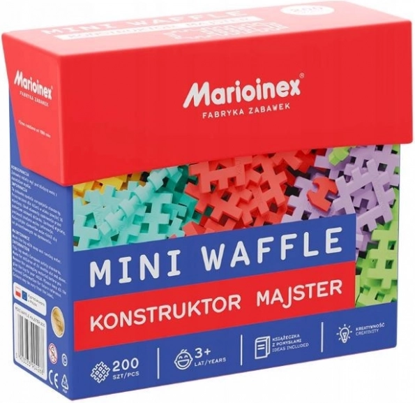 Gradbeni komplet MARIOINEX MINI WAFFLE KONSTRUKTOR MAJSTER – 200 kosov