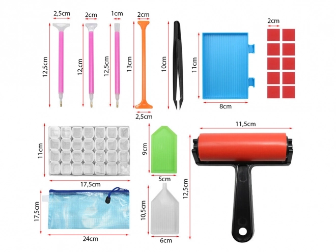 Set diamantnih vezalnih dodatkov