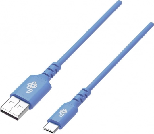 Silikonski kabel USB–USB‑C 1 m, moder, s podporo Quick Charge