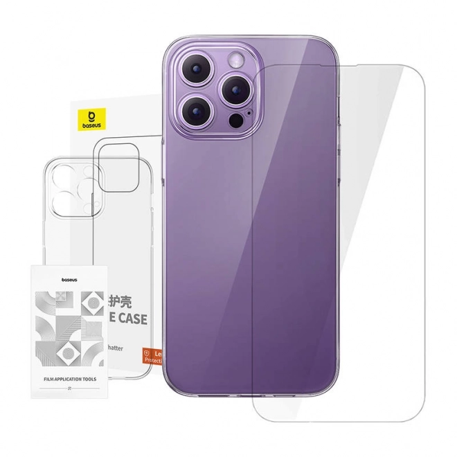 Prozoren ovitek in kaljeno steklo za iPhone 14 Pro Max