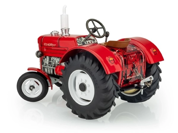 Traktor Zetor 50 Super rdeč na ključ kovina 15cm 1:25 v škatli Kovap