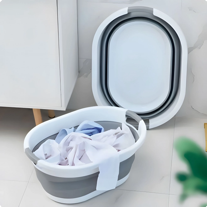 Zložljiv koš za perilo bela-siva 20 L od ModernHome