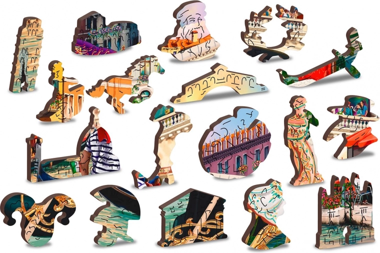 Edinstveno oblikovani koščki z laserskimi detajli