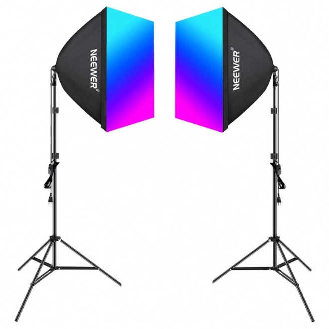Set Neewer NK800 z dvojnimi softboxi in RGB žarnicami