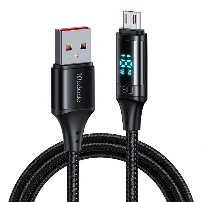 Kabel Mcdodo CA-1070 USB na Micro USB, 3A, 1,2 m (črn)