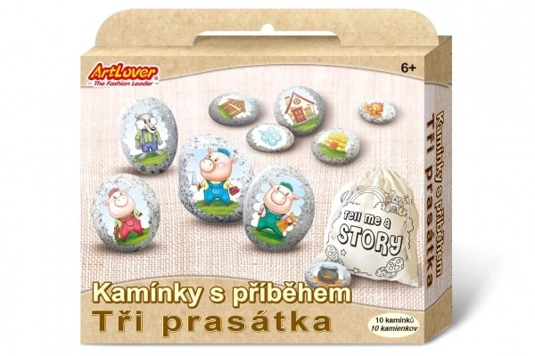 Kamniti z zgodbo Tri prašički ARTLOVER