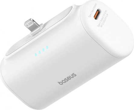 powerbanka baseus compact 5000 mah 20 w bela