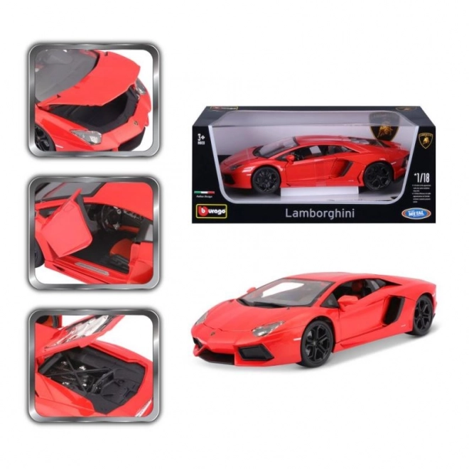 Bburago Lamborghini Aventador 1:18 oranžna 18-11033