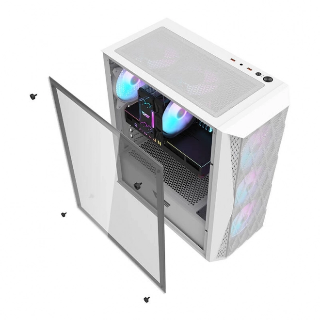 Ohišje računalnika Darkflash DK352 Mesh belo