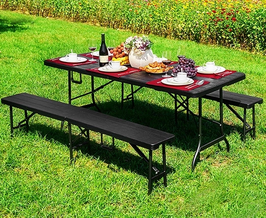 Zložljiva vrtna banketna catering miza 180 cm