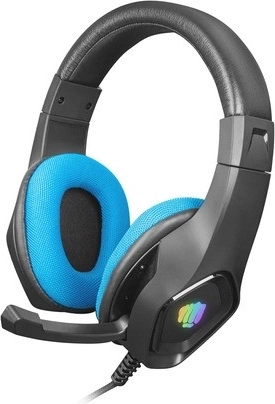 Igralne slušalke FURY Phantom z RGB osvetlitvijo – črno‑modre