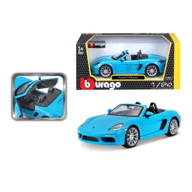 Bburago 1:24 Porsche 718 Boxster Modra