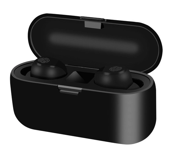 Bluetooth brezžične slušalke - črna + powerbanka
