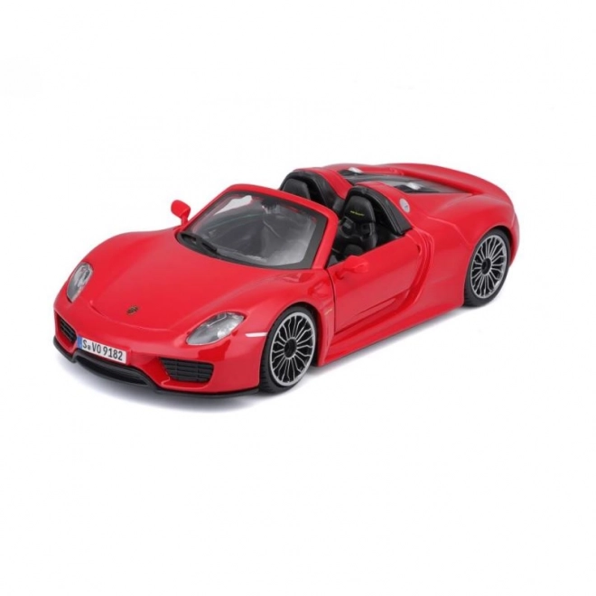 Kovinski avto Porsche 918 Spyder rdeč