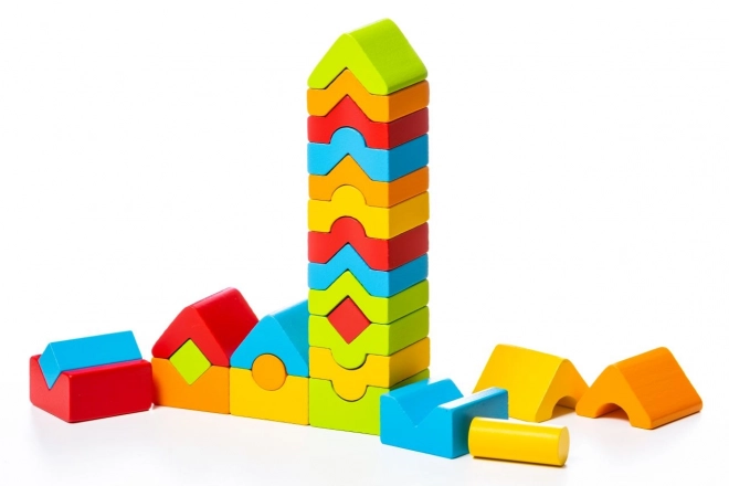 CUBIKA 15016 Komplet 5 stolpov LD-13 - lesena sestavljanka 25 delov