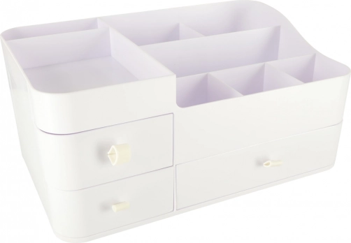 Beli kozmetični organizator z predali XXL