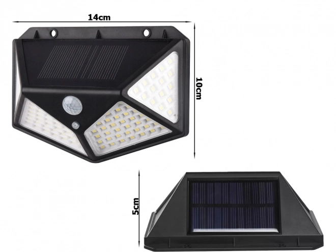 Sončna svetilka s senzorjem gibanja in 100 LED