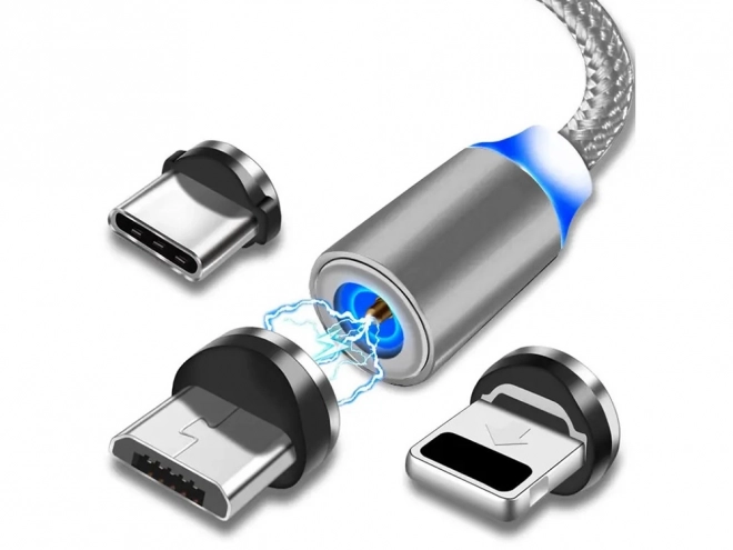 Magnetni polnilni kabel s tremi priključki