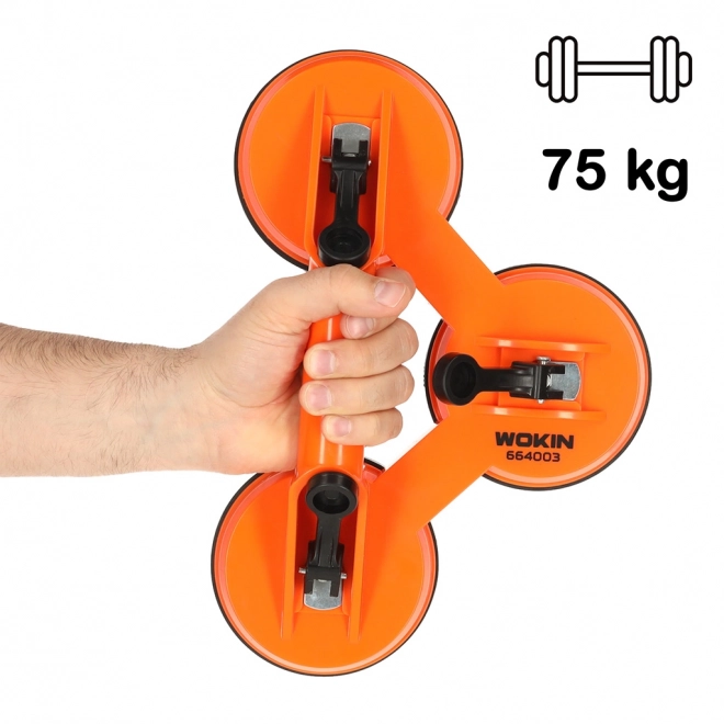Vakuumski nosilec s priseski za ravnanje s steklom, glaziranimi ploščicami 3x11,5 cm 75 kg