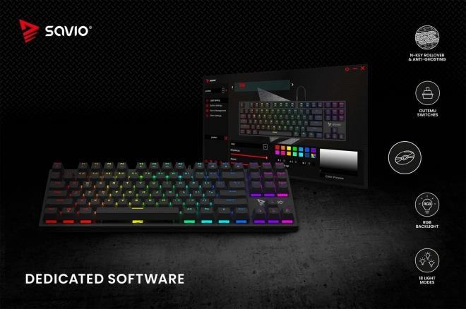 Mehanska tipkovnica Savio Tempest X2 RGB Outemu Brown