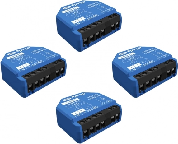Krmilnik Shelly 1 Gen3 WiFi/Bluetooth, komplet 4 kosov