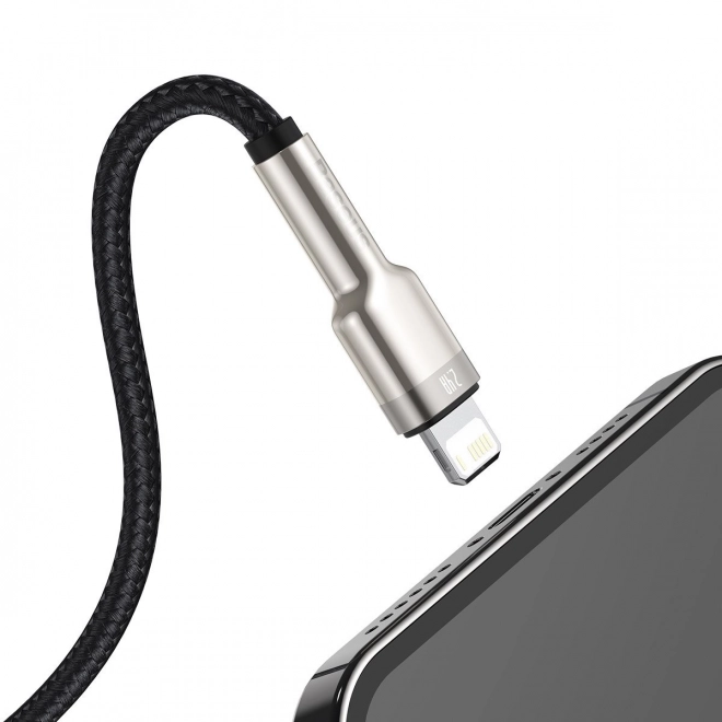 USB kabel za Lightning Baseus Cafule, 2,4A, 1m (črna)