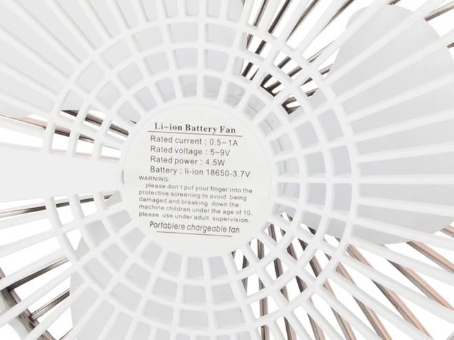 Brezžični namizni ventilator – Belo-roza