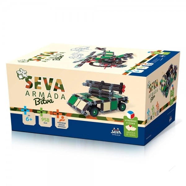 SEVA ARMADA Bitka plast 958 kos v škatli 27x38x18cm