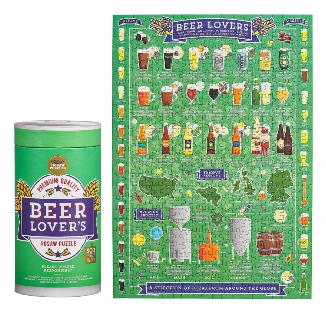 Ridley's Igre Puzzle za ljubitelje piva, 500 kosov