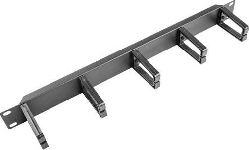 Organizator kablov za 19" rack 1U, tip B, črn