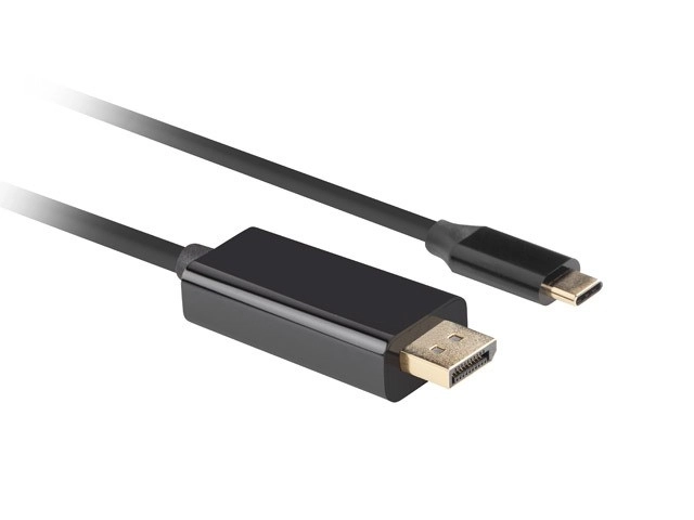 Kabel USB-C na DisplayPort 1,8m 4K 60Hz črn