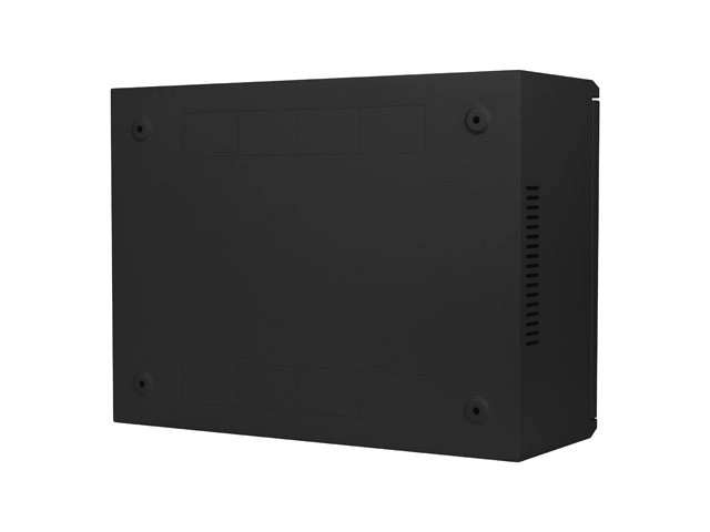 Stenska regalna omara za opremo 48 cm 4U+3U 540x200 nizkoprofilna črna