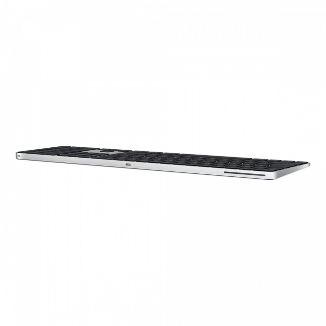 Magic Keyboard s Touch ID in s številčno tipkovnico za Mac s čipom Apple, črne tipke