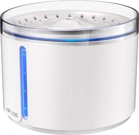 Pametna fontana za pse in mačke DOGNESS D09 z LED indikatorjem 2,2 l bela