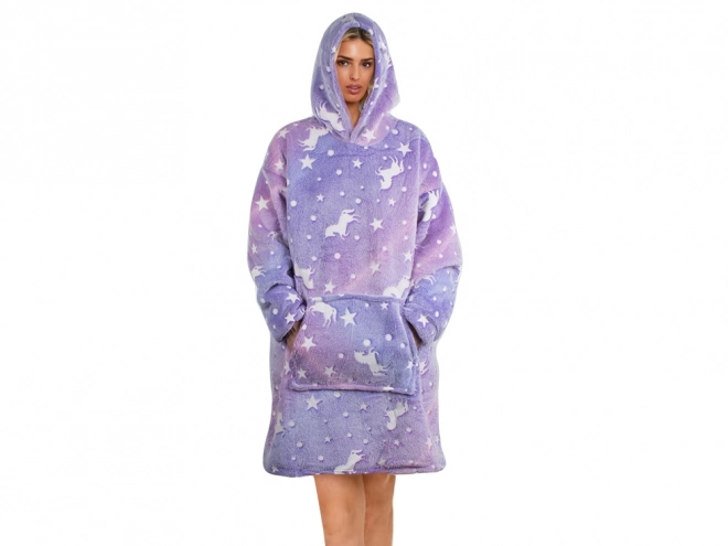 Topla oversize odeja s puhastim flisom