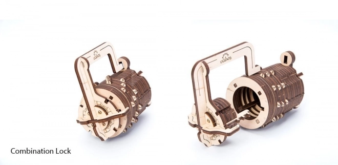 Ugears 3D sestavljanka - Šifrirana ključavnica 34 delov