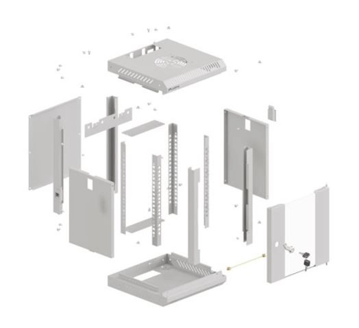 Namestitvena omarica RACK Lanberg WF11 10 palcev