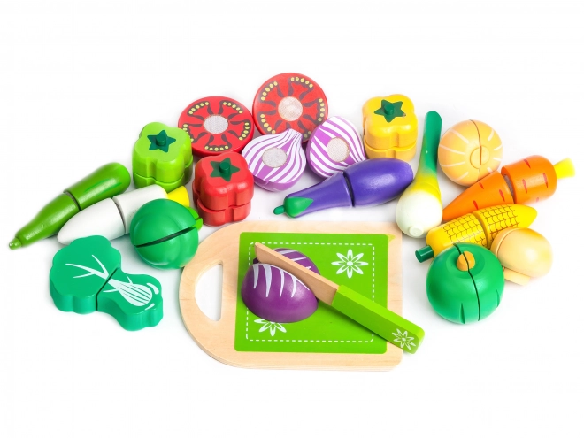 Lesen zelenjava za rezanje 20 kosov Ecotoys