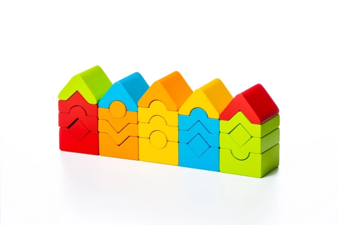 CUBIKA 15016 Komplet 5 stolpov LD-13 - lesena sestavljanka 25 delov