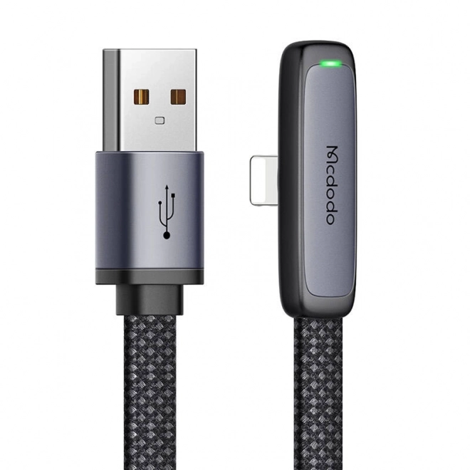 Mcdodo CA-2791 kotni kabel USB na Lightning, 1,8 m (črna)