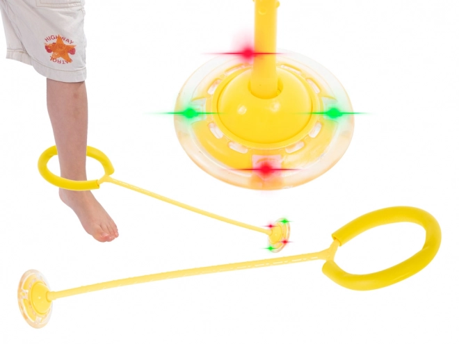 Hula hop noga skače žoga svetleči LED rumena