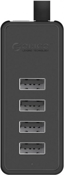 Orico USB Hub Adapter 4x USB 2.0 (črn)