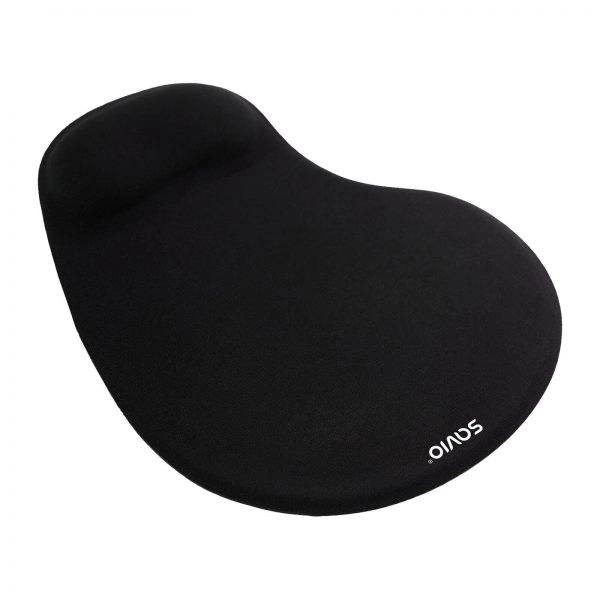 Črna ergonomska podloga za miško SAVIO