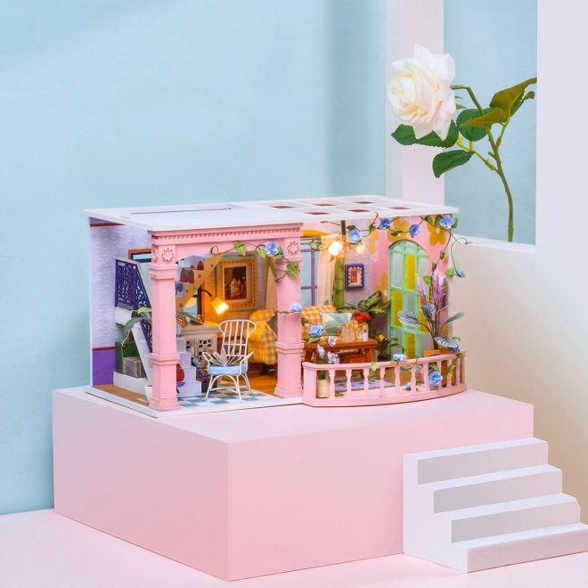 Robotime sestavljanka miniatur hiše s teraso