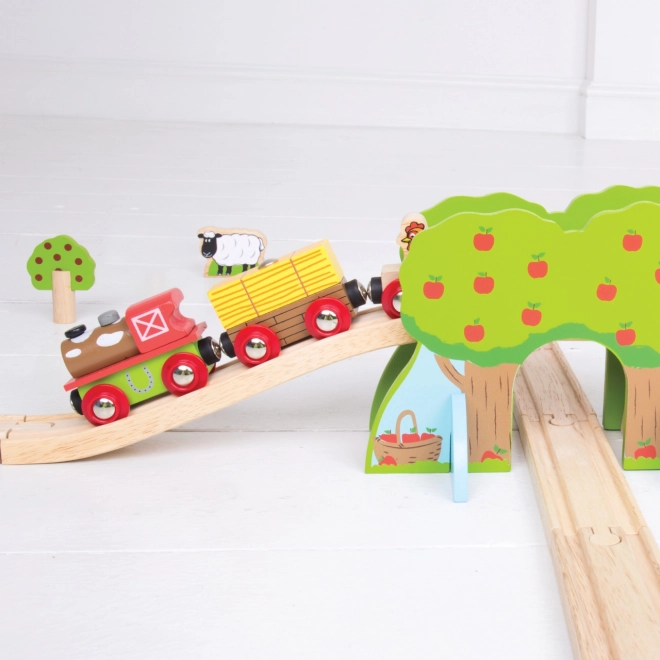 Bigjigs Rail Lesena železniška proga kmetija