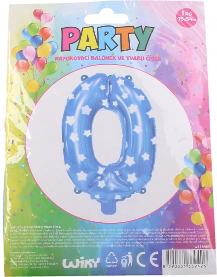 Folijski balon številka 0 – Modra