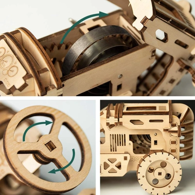 RoboTime 3D lesena mehanična sestavljanka Traktor